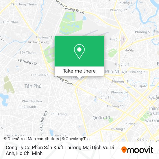 Công Ty Cổ Phần Sản Xuất Thương Mại Dịch Vụ Di Anh map