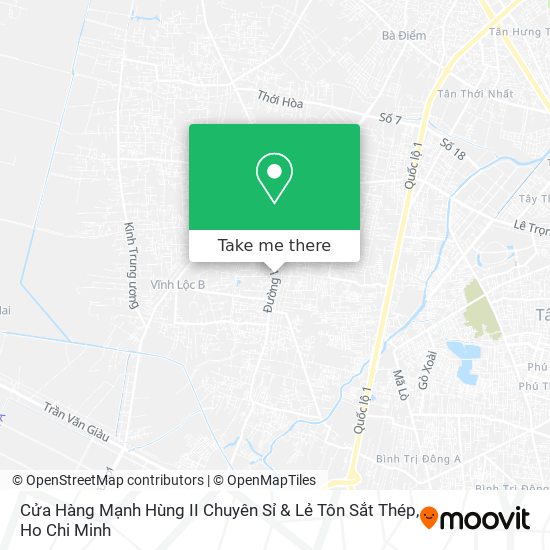 Cửa Hàng Mạnh Hùng II Chuyên Sỉ & Lẻ Tôn Sắt Thép map