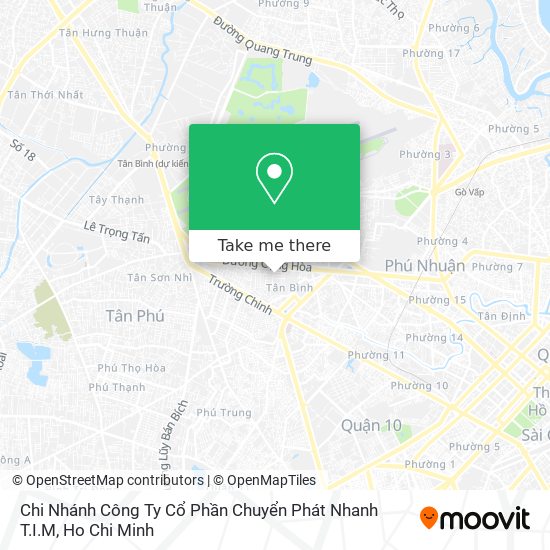 Chi Nhánh Công Ty Cổ Phần Chuyển Phát Nhanh T.I.M map