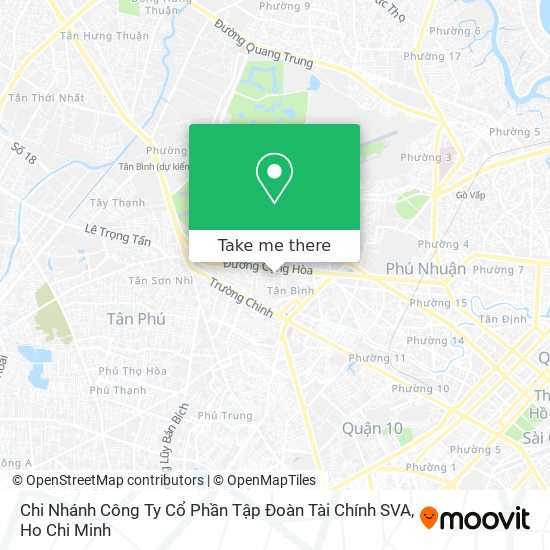 Chi Nhánh Công Ty Cổ Phần Tập Đoàn Tài Chính SVA map