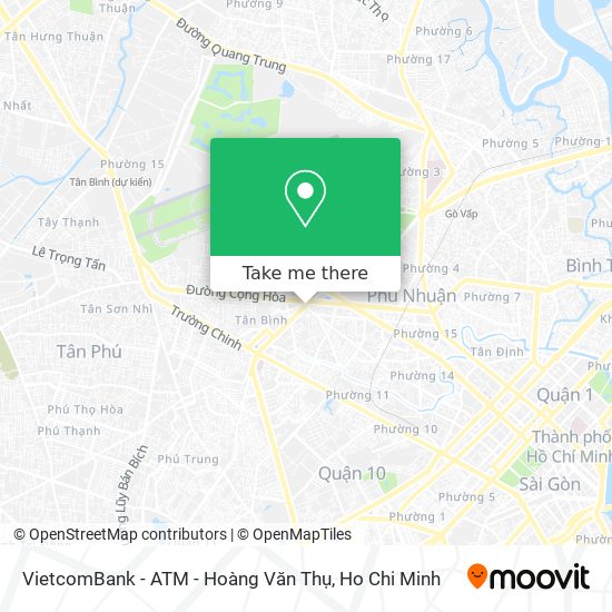 VietcomBank - ATM - Hoàng Văn Thụ map