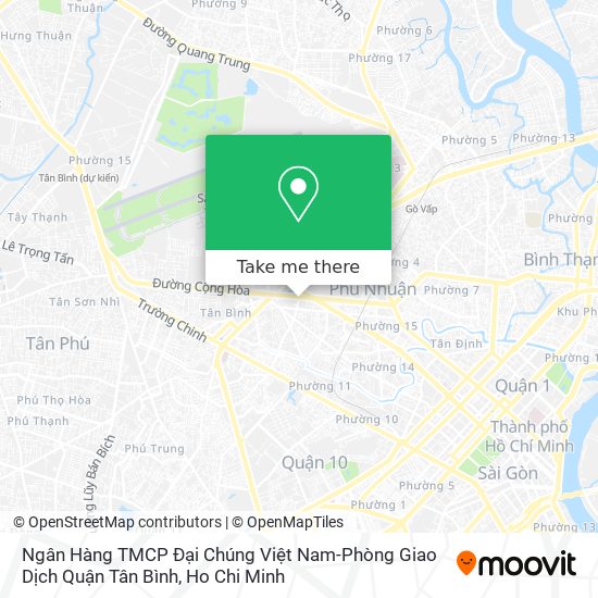 Ngân Hàng TMCP Đại Chúng Việt Nam-Phòng Giao Dịch Quận Tân Bình map