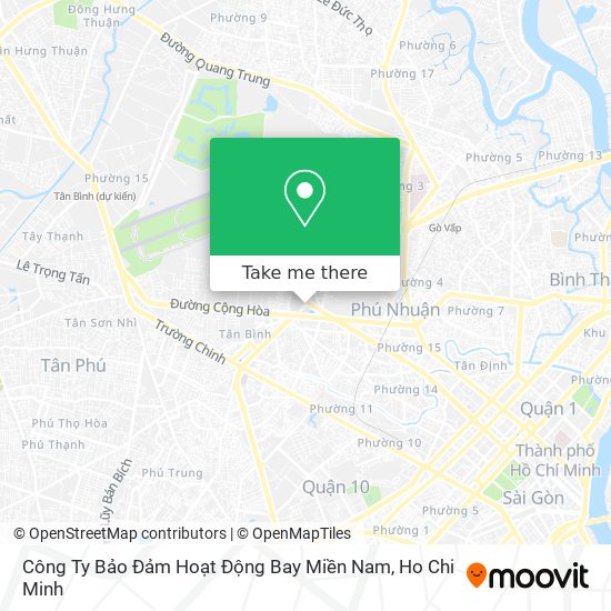 Công Ty Bảo Đảm Hoạt Động Bay Miền Nam map