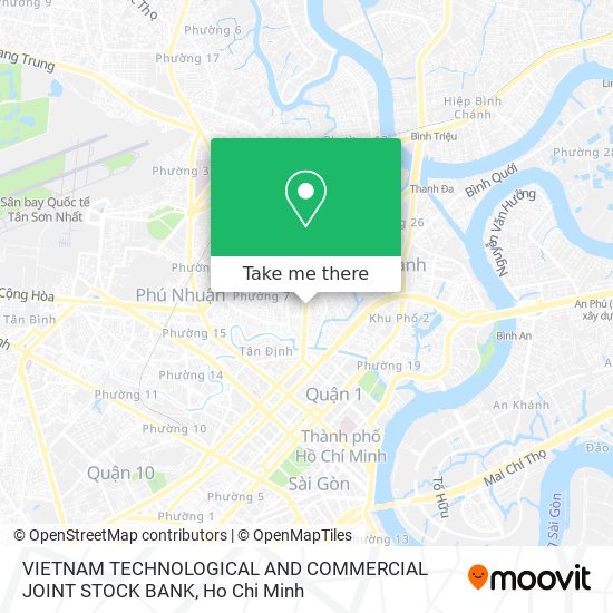 VIETNAM TECHNOLOGICAL AND COMMERCIAL JOINT STOCK BANK map