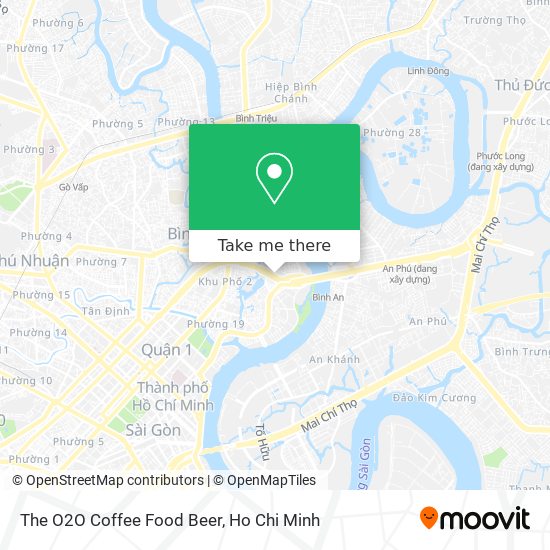 The O2O Coffee Food Beer map
