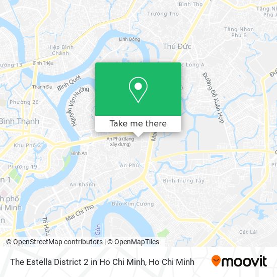 The Estella District 2 in Ho Chi Minh map