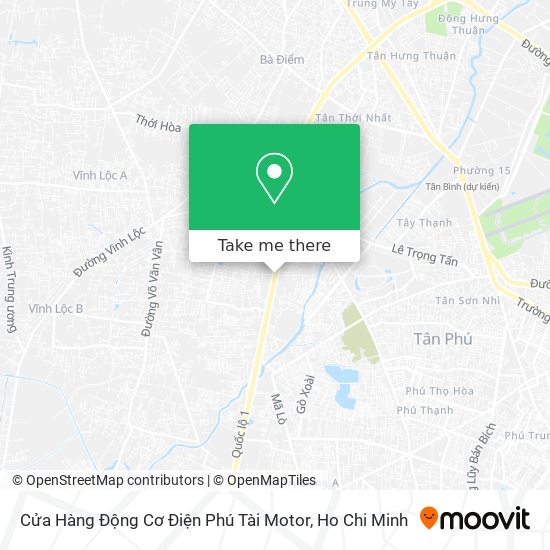 Cửa Hàng Động Cơ Điện Phú Tài Motor map