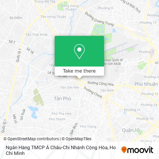 Ngân Hàng TMCP Á Châu-Chi Nhánh Cộng Hòa map