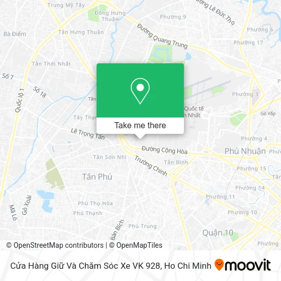 Cửa Hàng Giữ Và Chăm Sóc Xe VK 928 map