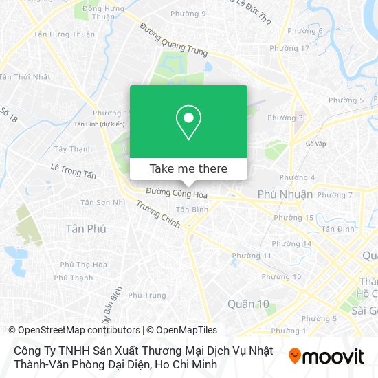 Công Ty TNHH Sản Xuất Thương Mại Dịch Vụ Nhật Thành-Văn Phòng Đại Diện map