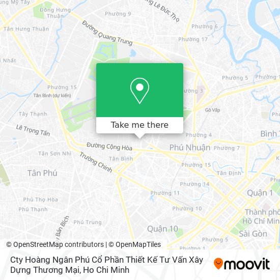 Cty Hoàng Ngân Phú Cổ Phần Thiết Kế Tư Vấn Xây Dựng Thương Mại map