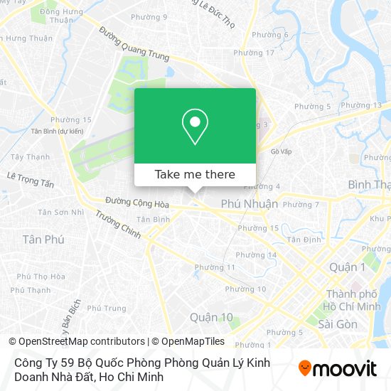 Công Ty 59 Bộ Quốc Phòng Phòng Quản Lý Kinh Doanh Nhà Đất map