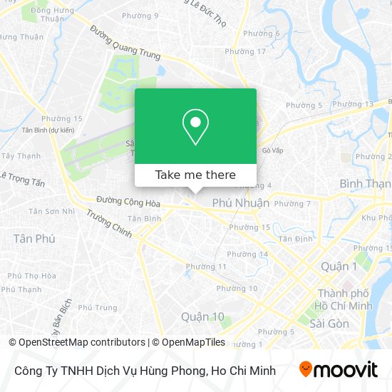 Công Ty TNHH Dịch Vụ Hùng Phong map