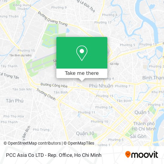 PCC Asia Co LTD - Rep. Office map