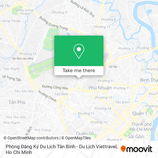 Phòng Đăng Ký Du Lịch Tân Bình - Du Lịch Viettravel map