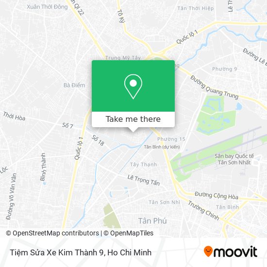 Tiệm Sửa Xe Kim Thành 9 map