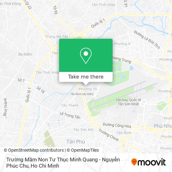 Trường Mầm Non Tư Thục Minh Quang - Nguyễn Phúc Chu map