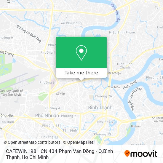 CAFEWIN1981 CN 434 Phạm Văn Đồng - Q.Bình Thạnh map