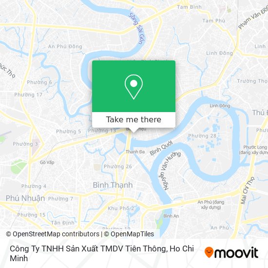 Công Ty TNHH Sản Xuất TMDV Tiên Thông map