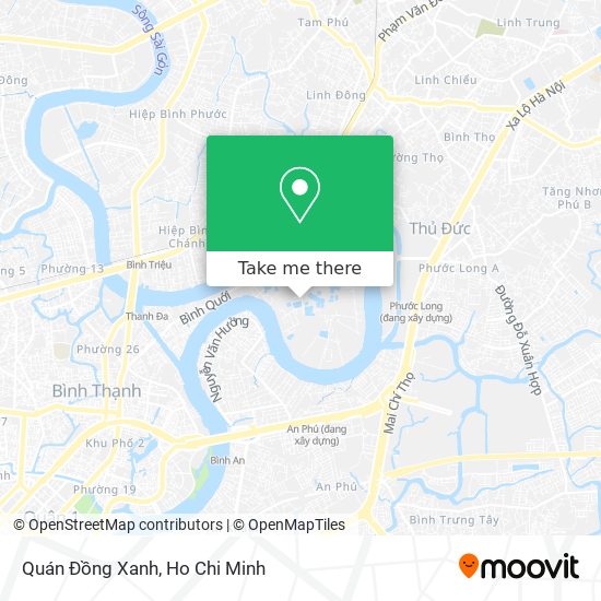 Quán Đồng Xanh map