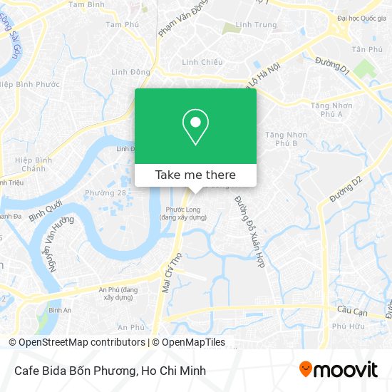 Cafe Bida Bốn Phương map