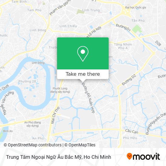 Trung Tâm Ngoại Ngữ Âu Bắc Mỹ map