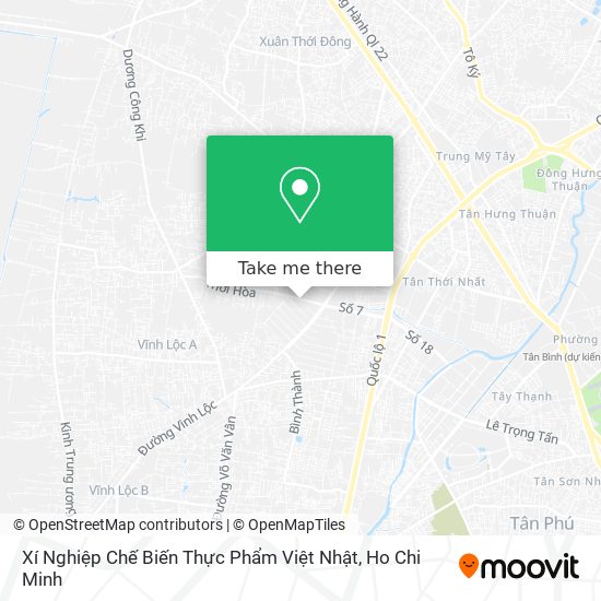 Xí Nghiệp Chế Biến Thực Phẩm Việt Nhật map