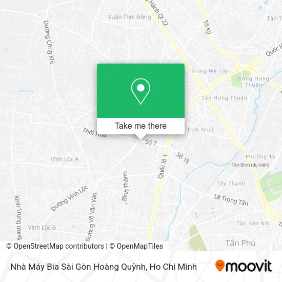 Nhà Máy Bia Sài Gòn Hoàng Quỳnh map