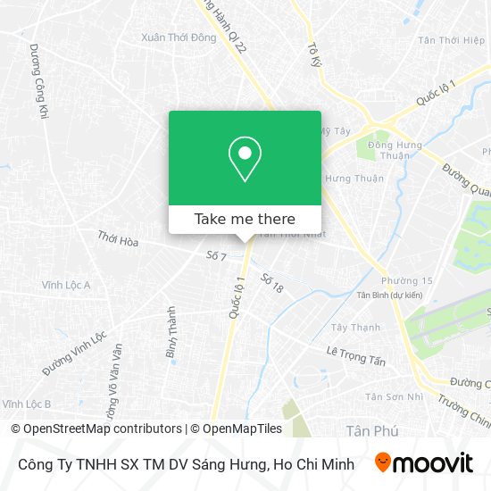 Công Ty TNHH SX TM DV Sáng Hưng map