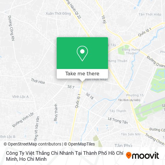 Công Ty Việt Thắng Chi Nhánh Tại Thành Phố Hồ Chí Minh map