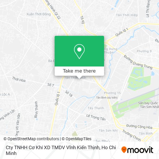 Cty TNHH Cơ Khí XD TMDV Vĩnh Kiến Thịnh map