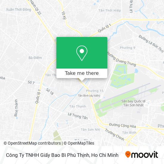 Công Ty TNHH Giấy Bao Bì Phú Thịnh map