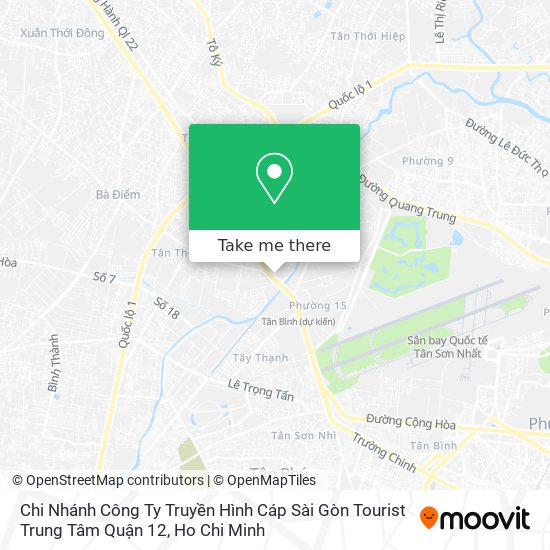 Chi Nhánh Công Ty Truyền Hình Cáp Sài Gòn Tourist Trung Tâm Quận 12 map