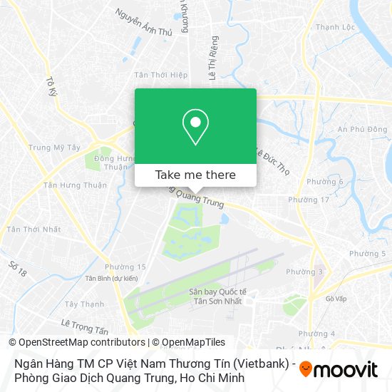Ngân Hàng TM CP Việt Nam Thương Tín (Vietbank) - Phòng Giao Dịch Quang Trung map