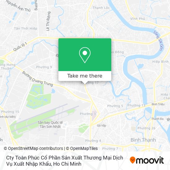 Cty Toàn Phúc Cổ Phần Sản Xuất Thương Mại Dịch Vụ Xuất Nhập Khẩu map