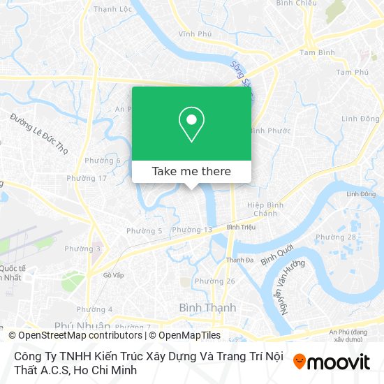 Công Ty TNHH Kiến Trúc Xây Dựng Và Trang Trí Nội Thất A.C.S map