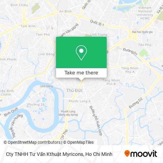 Cty TNHH Tư Vấn Kthuật Myricons map