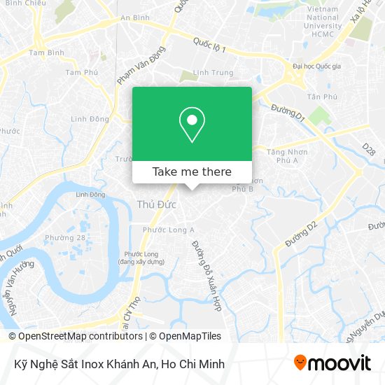 Kỹ Nghệ Sắt Inox Khánh An map