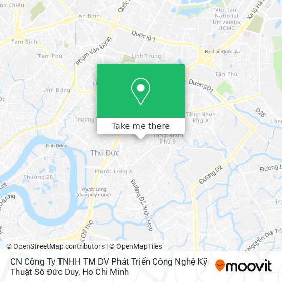 CN Công Ty TNHH TM DV Phát Triển Công Nghệ Kỹ Thuật Sô Đức Duy map