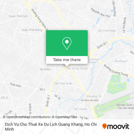 Dịch Vụ Cho Thuê Xe Du Lịch Quang Khang map