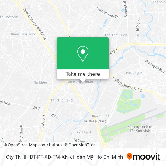 Cty TNHH DT-PT-XD-TM-XNK Hoàn Mỹ map