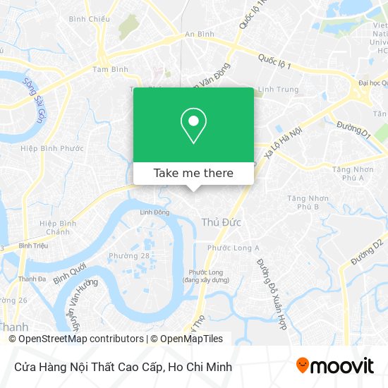 How to get to Cửa Hàng Nội Thất Cao Cấp in Thủ Đức by Bus?