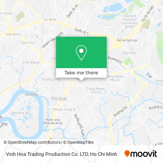 Vinh Hoa Trading Production Co. LTD map