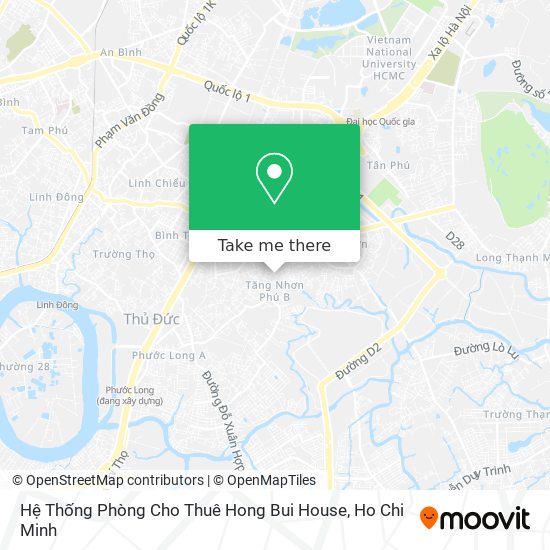 Hệ Thống Phòng Cho Thuê Hong Bui House map