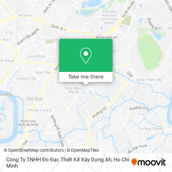 Công Ty TNHH Đo Đạc Thiết Kế Xây Dựng Ah map