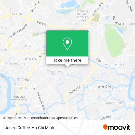 Jane's Coffee map