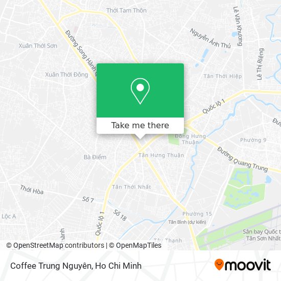 Coffee Trung Nguyên map