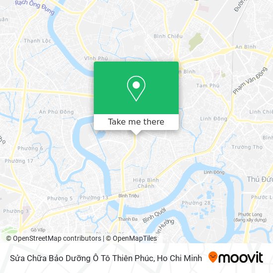 Sửa Chữa Bảo Dưỡng Ô Tô Thiên Phúc map