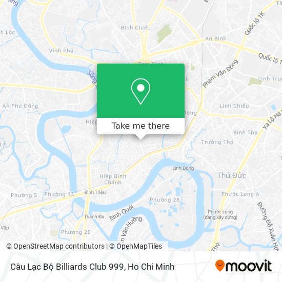 Câu Lạc Bộ Billiards Club 999 map