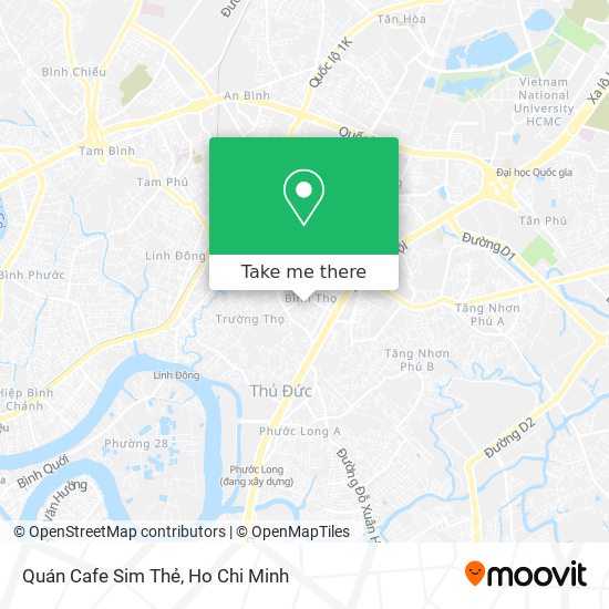 Quán Cafe Sim Thẻ map
